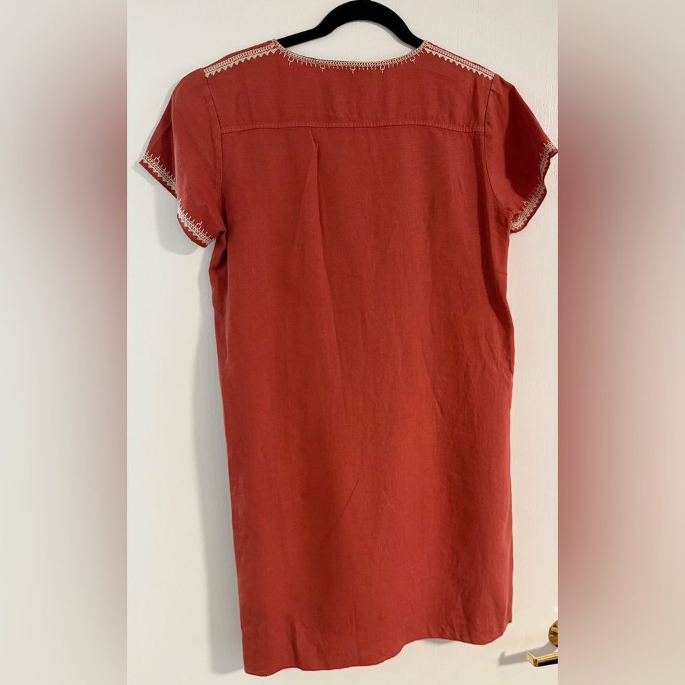 Johnny Was Rust Embroidered V-Neck Tunic size small just had it dry cleaned. - Picture 3 of 6